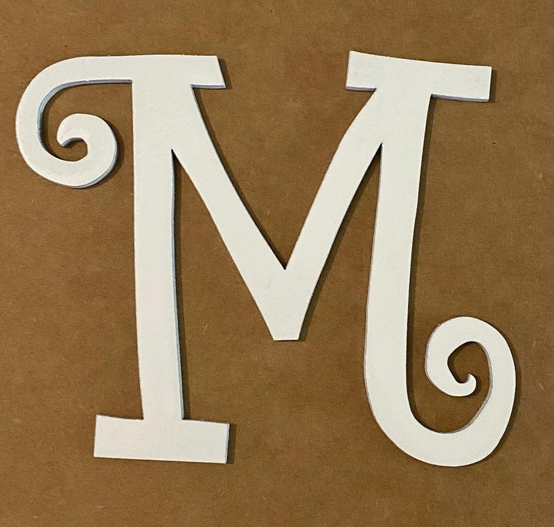Next craft Wooden Letter 4'' Small MDF Curlz Font, Unfinished C Wood Alphabet Letter Girl Craft Cutout, Nursery Decor Initial Shape - Image 4